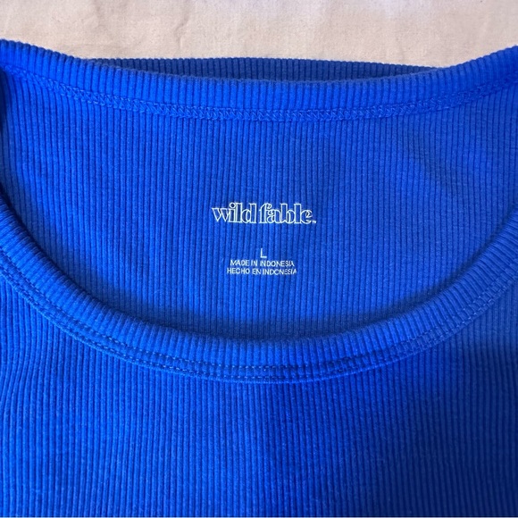 Wild Fable Blue Crop Tank Top - Picture 2 of 2